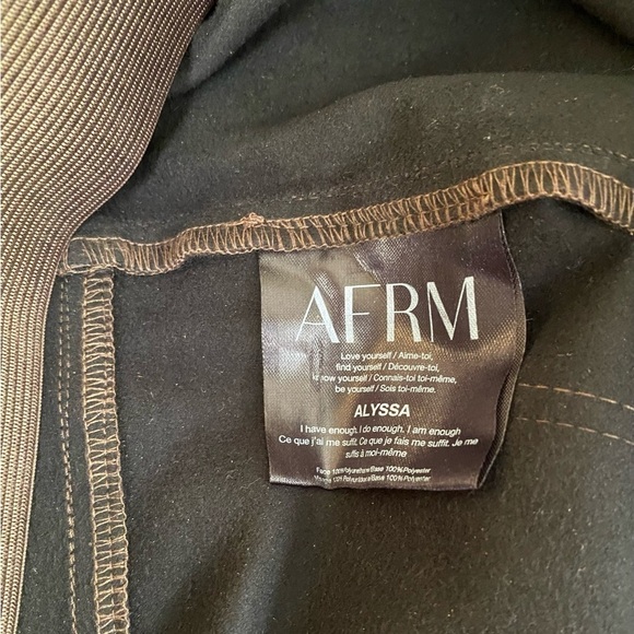 AFRM x Revolve Vegan Leather Pant Alyssa Pant Baby Boot High Waist Pull On XS - Picture 7 of 11